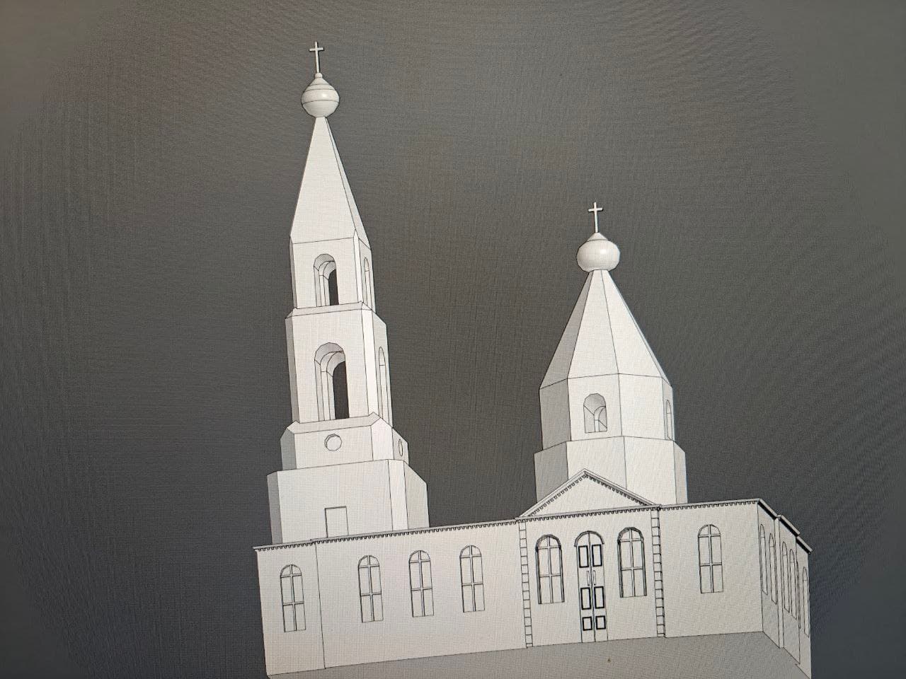 Моделирование и печать 3D модели церкви в Москве